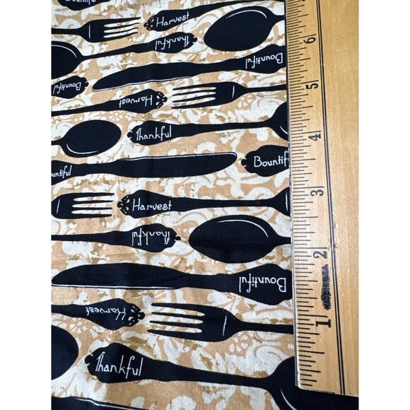 Thankful Harvest Bountiful Utensil Pattern Cotton Fabric 1/2 yard x 42" - Picture 4 of 9